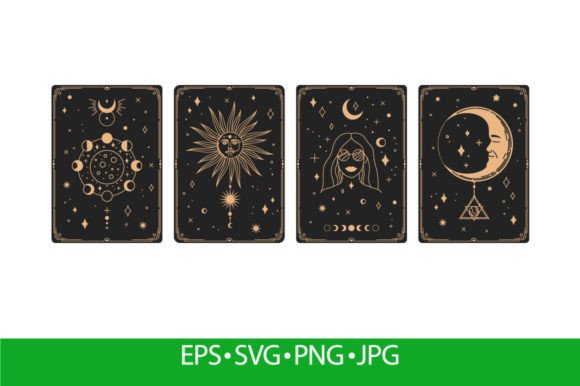 Download Mystical Astrology Tarot Bohemian Cards - Premium Resources