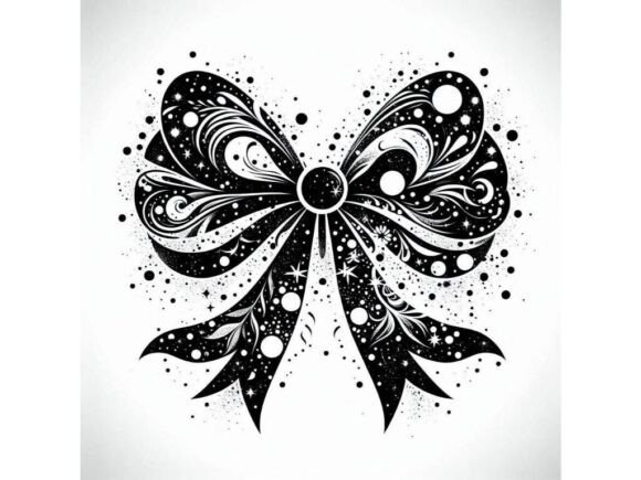 Download Inkblot-style Bow with Abstract Shapes a - Style Collection