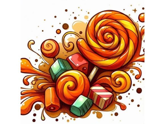Download Inkblot-style Candy Swirl with Abstract - Style Collection