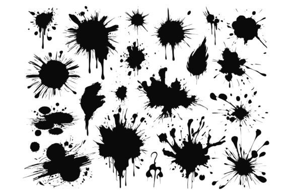 Download Scrawls and Blots Vector Illustrations - Illustrations Collection