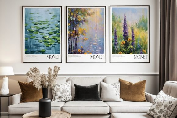 Download Art Poster Echoing Monet Style Painting - Style Collection