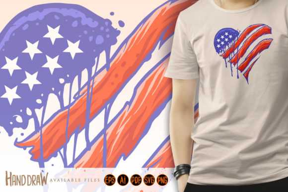 Download American Flag Heart Shape Illustrations - Illustrations Collection